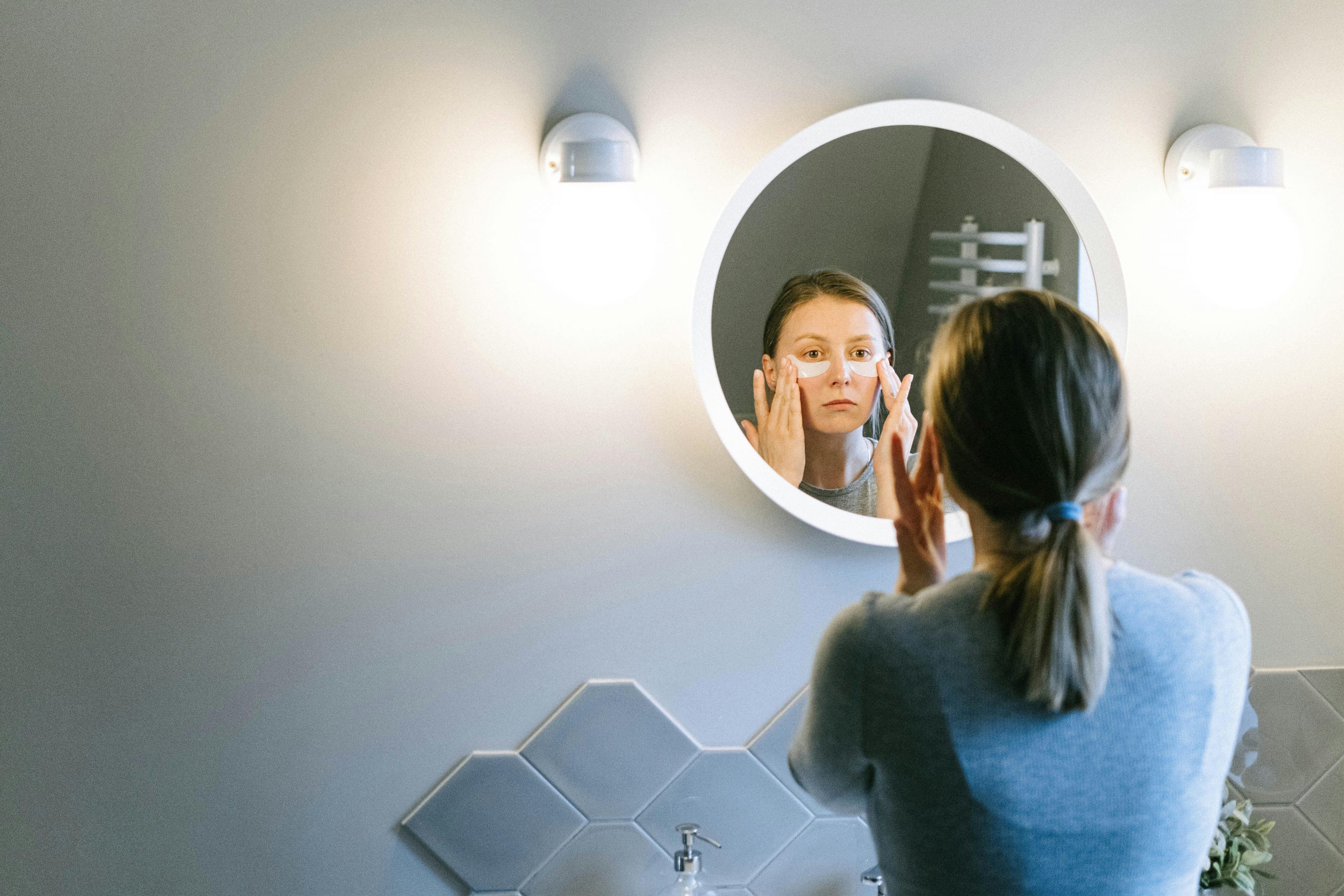 Caucasian Woman Practicing Self Care