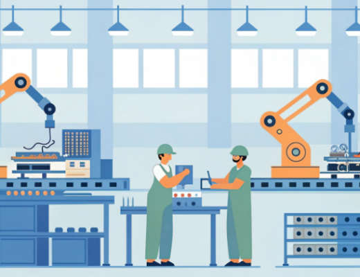 Cartoon Depiction of a Manufacturing Plant