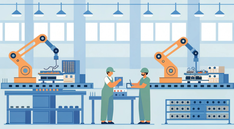Cartoon Depiction of a Manufacturing Plant