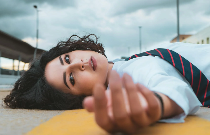 Injured Woman Laying on the Ground