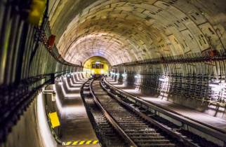 Train in a Subway Tunnel