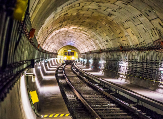 Train in a Subway Tunnel