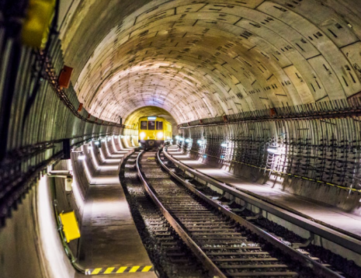 Train in a Subway Tunnel