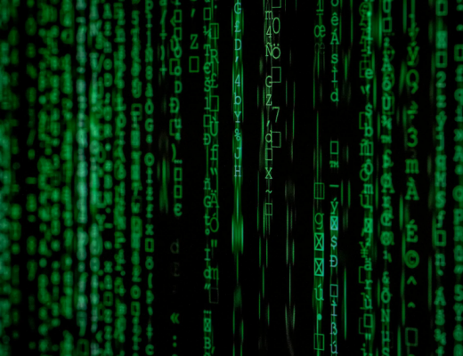 Code Displayed on a Screen for a Security Upgrade