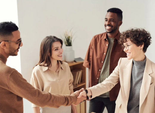 Group of Business People Shaking Hands