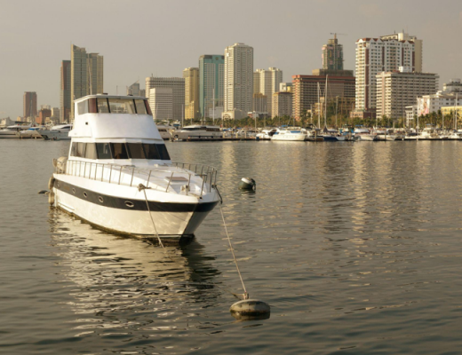 Yacht Parked in a Marina