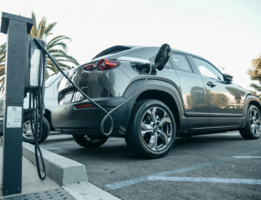 Electric Car That's Plugged In