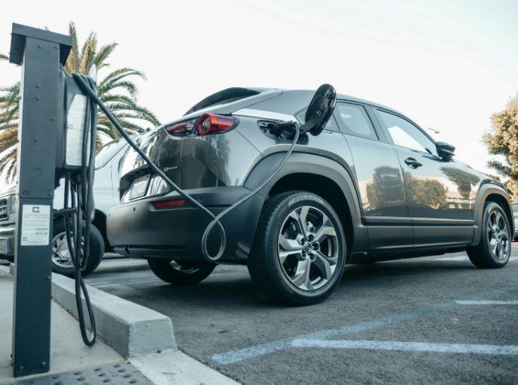 Electric Car That's Plugged In