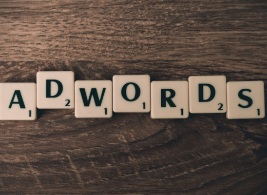 Adwords Spelled Out Using Scrabble Letters