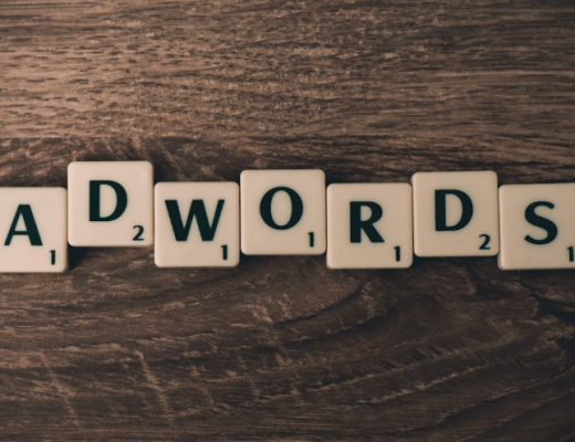Adwords Spelled Out Using Scrabble Letters