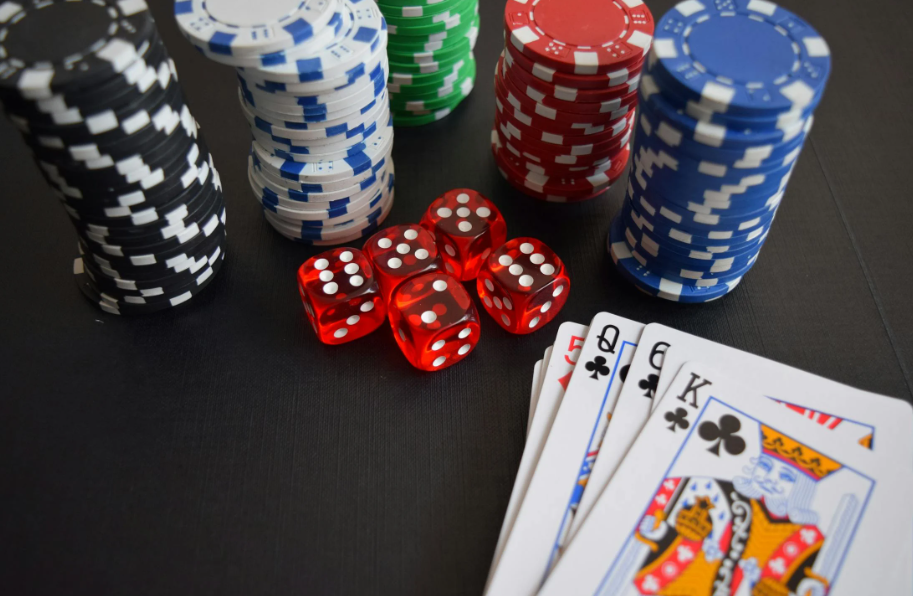 Poker Chips, Dice, and Playing Cards