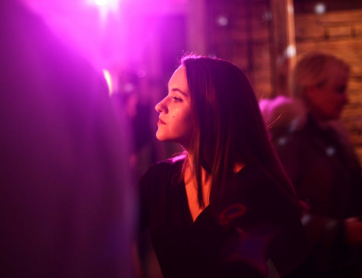 Dark Haired Woman at a Business Event