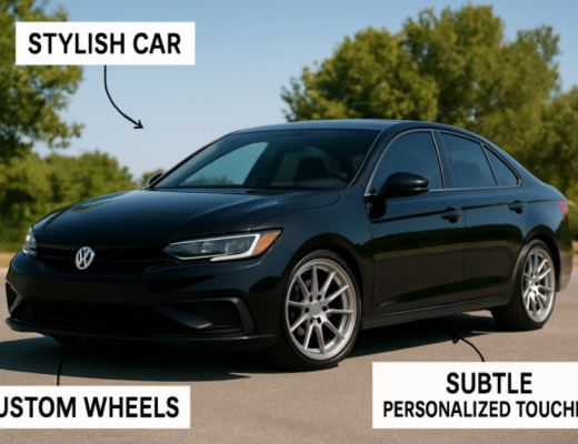 Car with Descriptive Text