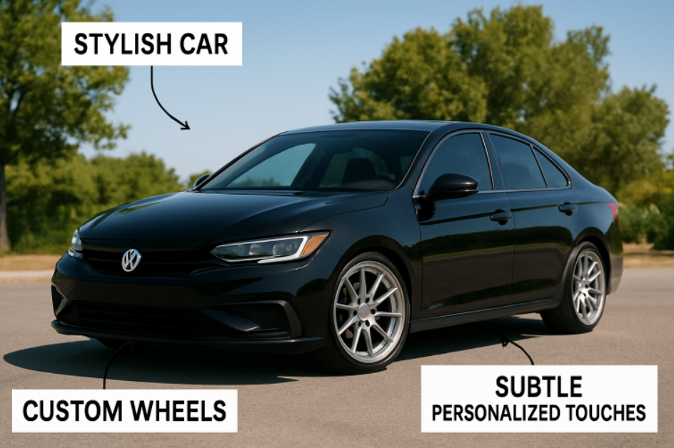 Car with Descriptive Text