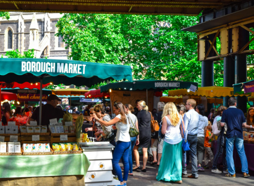 Group of People Shopping at a Local Market