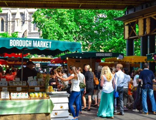 Group of People Shopping at a Local Market