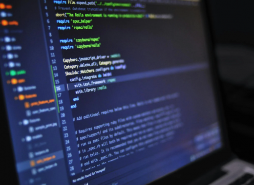 Code Displayed on a Computer Monitor