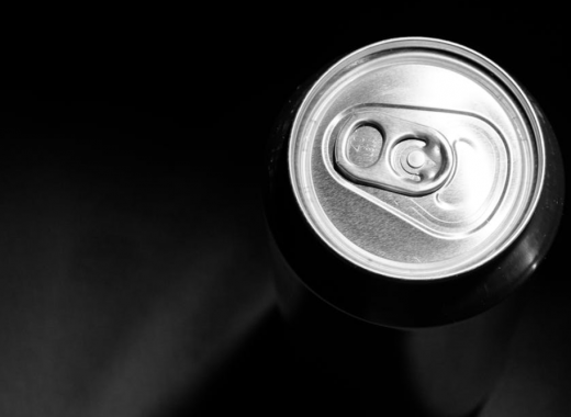 Aerial View of a Can of Soda