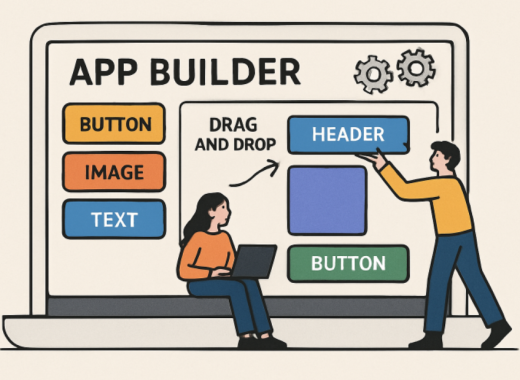 Cartoon Depiction of App Builders