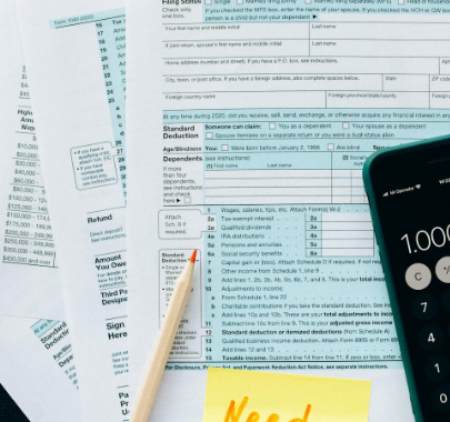 Stack of Tax Documents