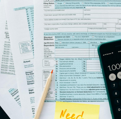 Stack of Tax Documents