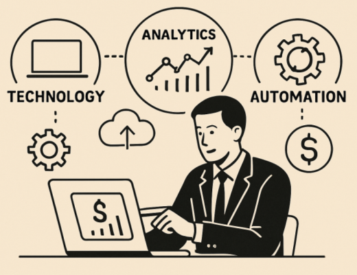 Cartoon Depiction of a Man Juggling Multiple Business Processes
