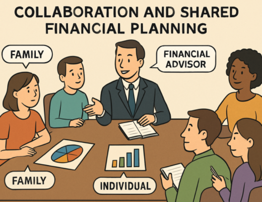 Cartoon Depiction of Financial Planning for Families