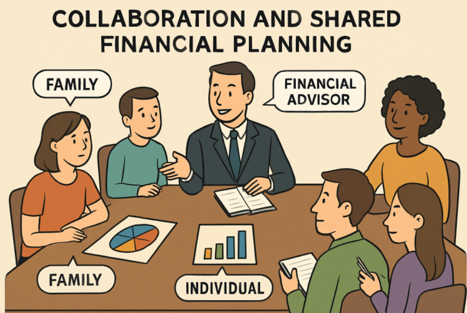 Cartoon Depiction of Financial Planning for Families