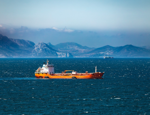A Tanker at Sea
