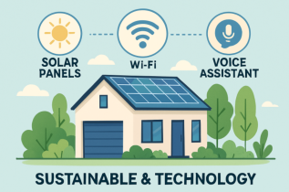 Cartoon Depiction of a Smart Home