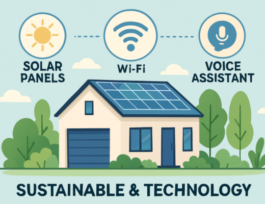 Cartoon Depiction of a Smart Home