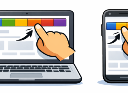 Cartoon Depiction of a Laptop and a Tablet