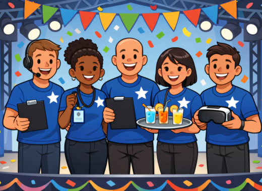 Cartoon Depiction of a Team of Event Planners