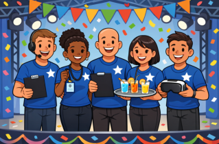 Cartoon Depiction of Event Planners