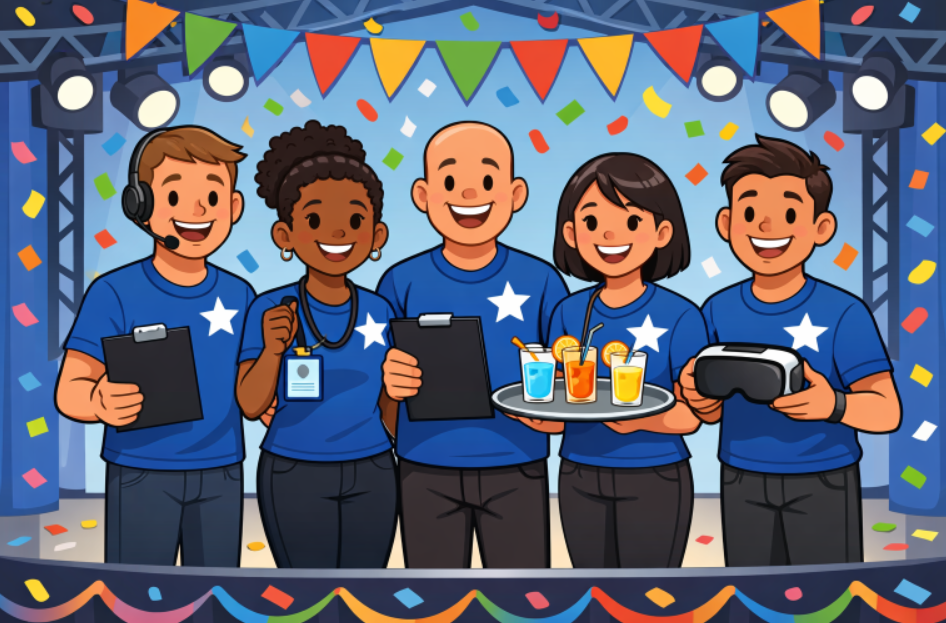 Cartoon Depiction of Event Planners