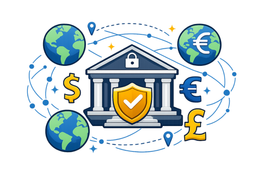 Cartoon Depiction of an Offshore Bank