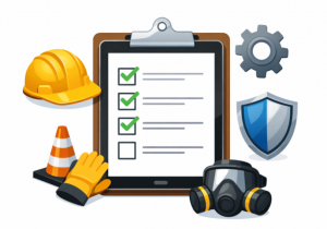 Cartoon Depiction of Construction Equipment