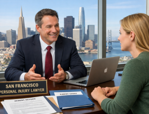 San Francisco Personal Injury Lawyer Speaking to a Female Client