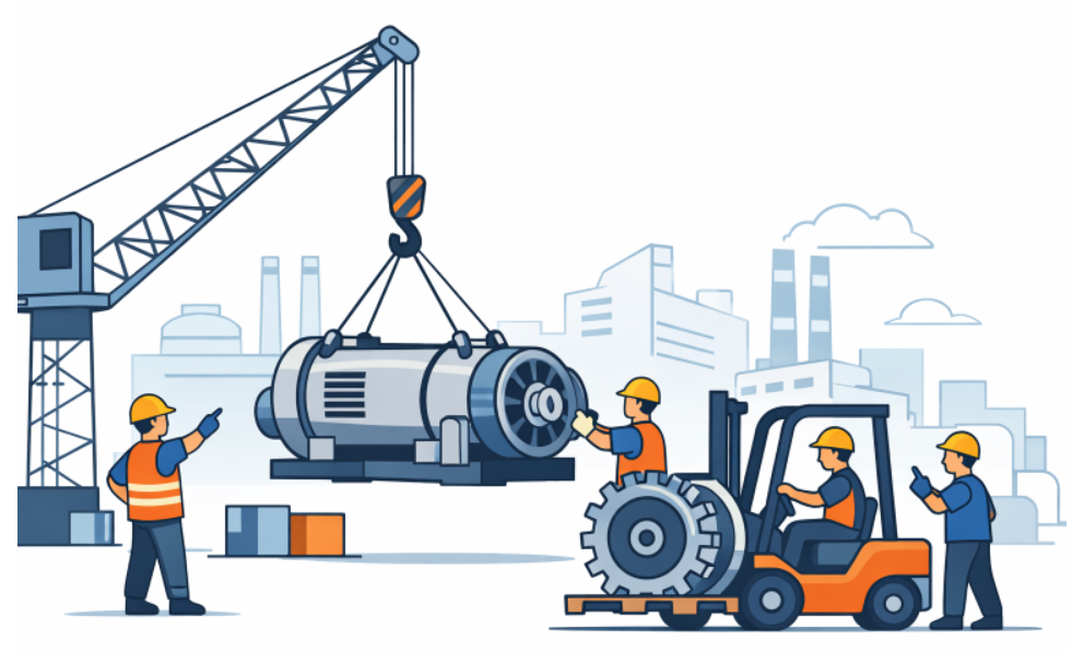 Cartoon Depiction of a Construction Site