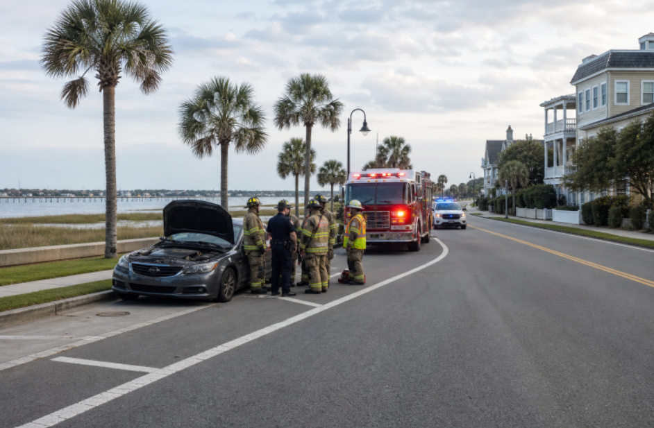 Car Accident and a Fire Truck