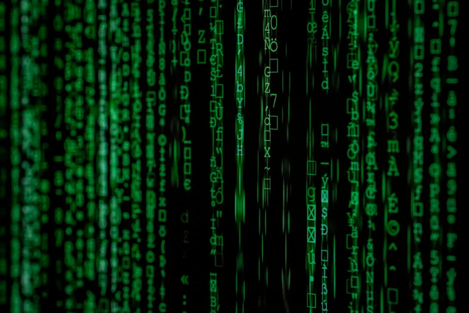 Code Displayed on a Screen for a Security Upgrade