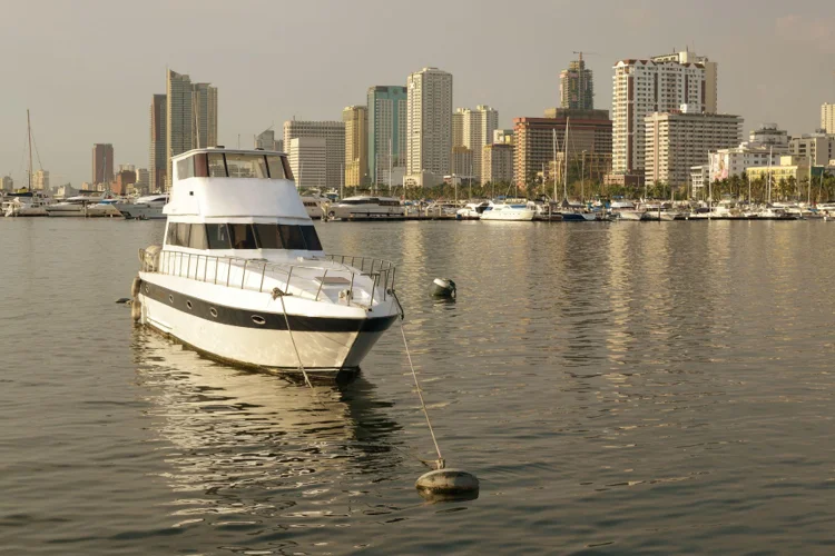 Yacht Parked in a Marina