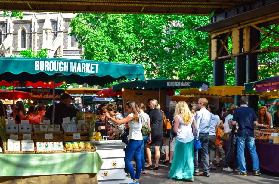 Group of People Shopping at a Local Market