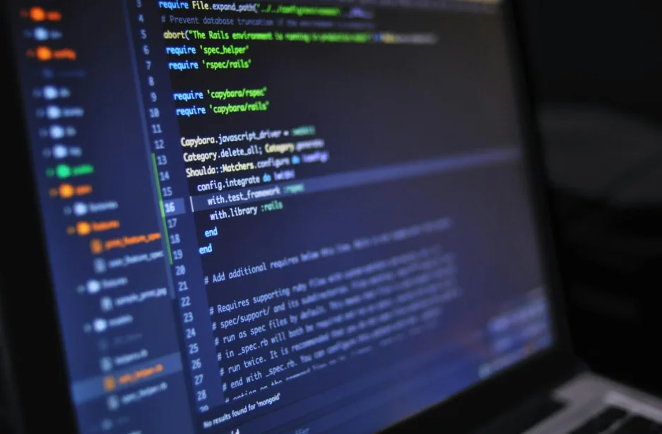 Code Displayed on a Computer Monitor