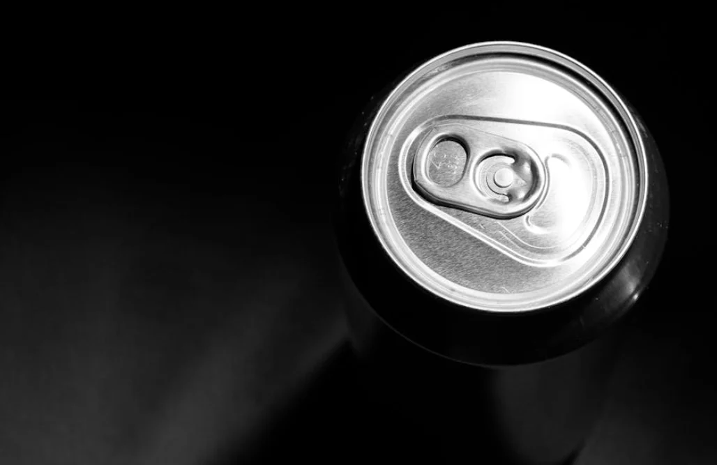 Aerial View of a Can of Soda